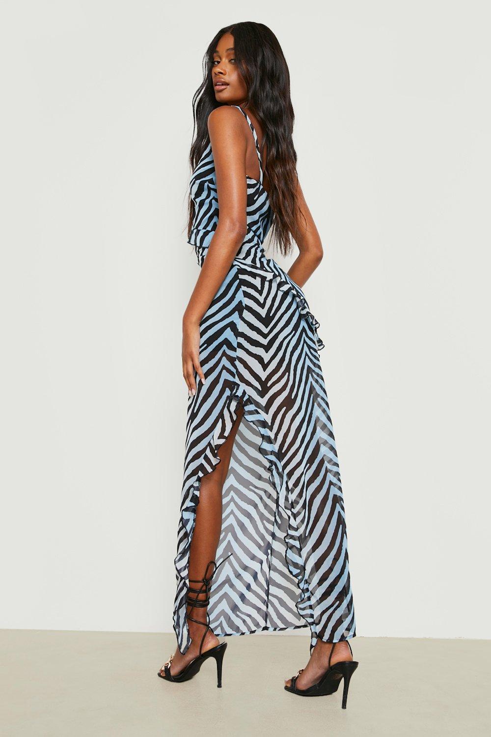 Boohoo store zebra dress